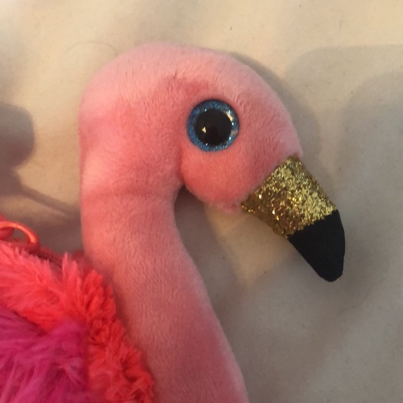Ty fluffy flamingo bag. It’s a plushie & a bag - Picture 4 of 4